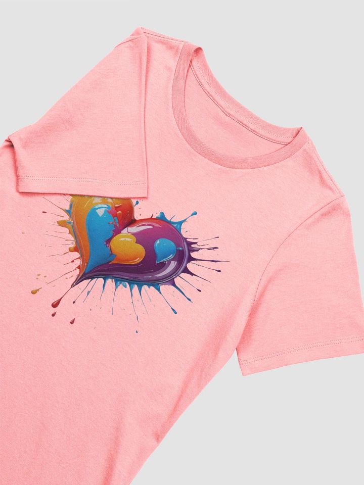 Chromatic Heart Burst Tee - Abstract Paint Splash product image (2)