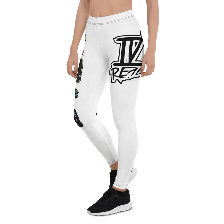 Standing Girl Bear White All-Over Print Leggings product image (4)