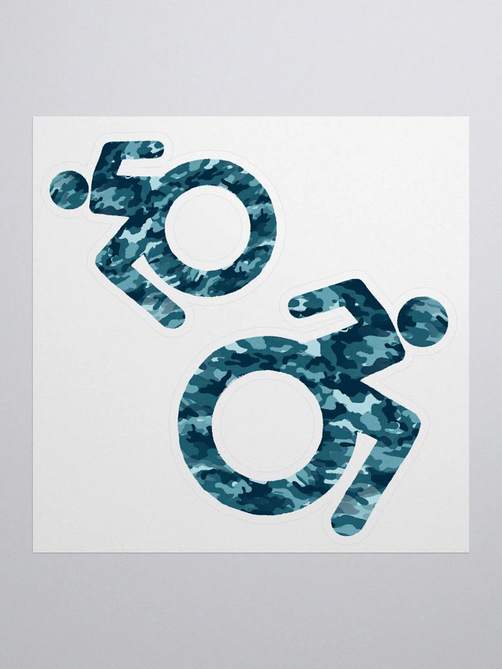 Wheelie, Blue Camo Sticker Sheet product image (1)