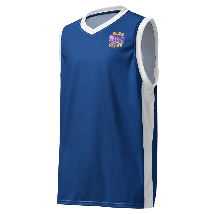 Blue Plus Ultra Basketball Jersey (Back) product image (12)