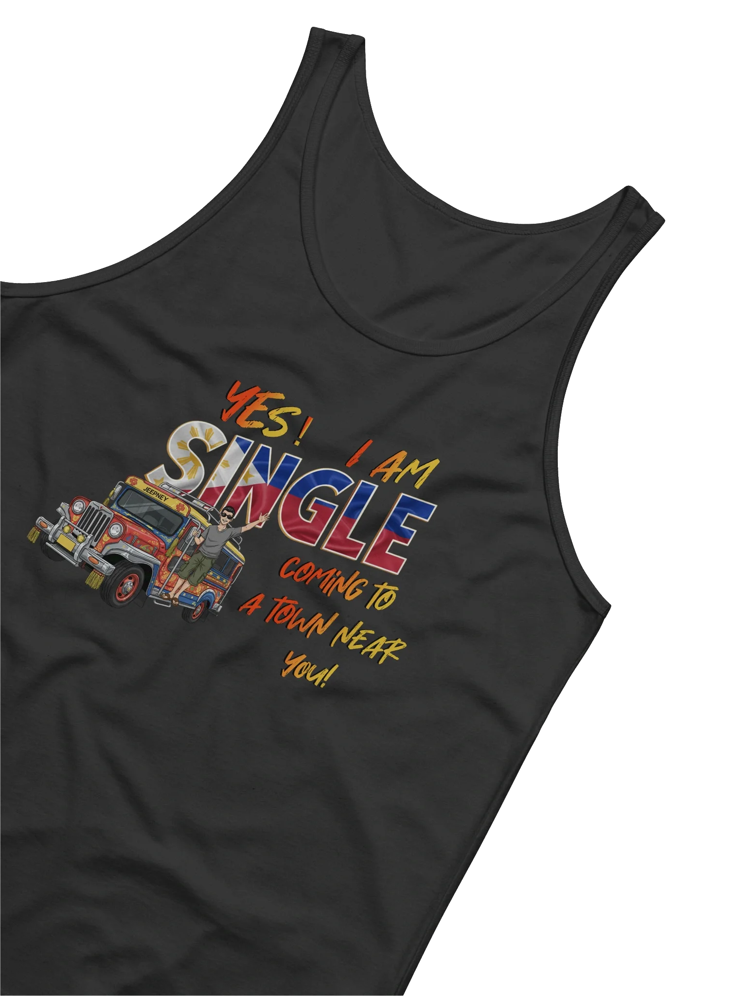 Yes! Iam single, coming to a town near you - tank top product image (23)