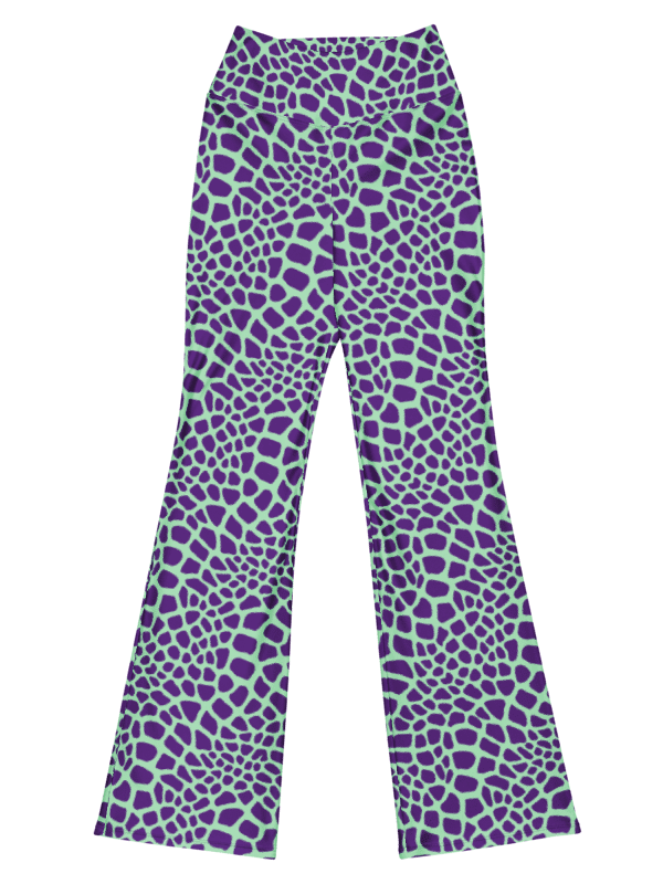 Green Giraffe Flare Leggings product image (1)