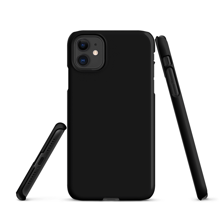 Black Solid Color iPhone® Matte Snap Case product image (1)
