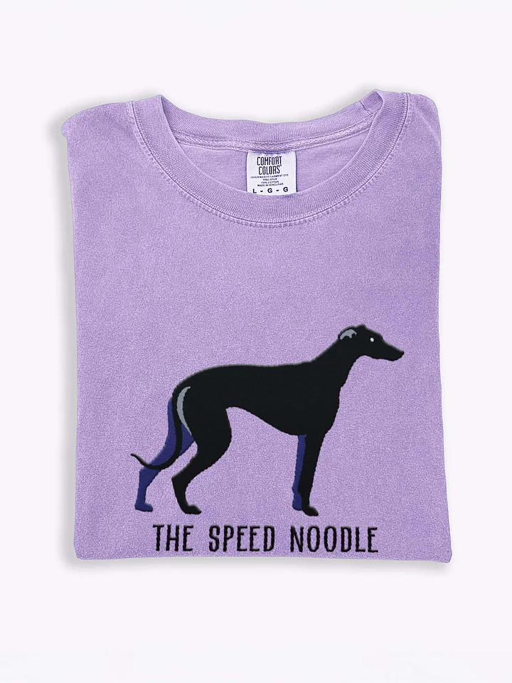 The Speed Noodle T-Shirt(Embroidered) of a Greyhound(Black) product image (1)