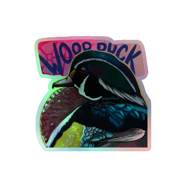 wood duck sticker product image (2)
