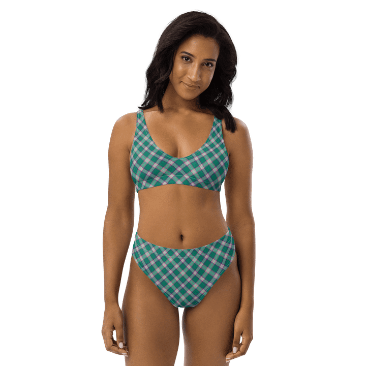 Emerald Green and Purple Plaid Bikini product image (1)