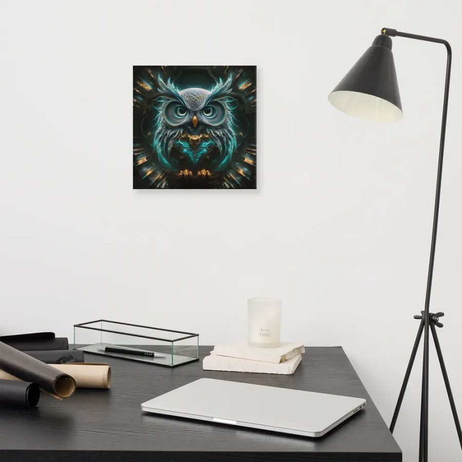 Fantasy Fractal Owl Art - v11 product image (11)
