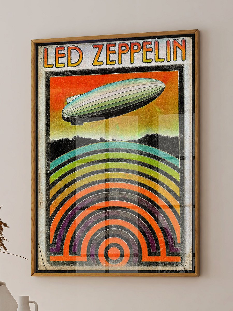 1970s Led Zeppelin Tribute Poster – Psychedelic Rock Art Print (Vintage Music, Iconic Concert Décor) product image (16)