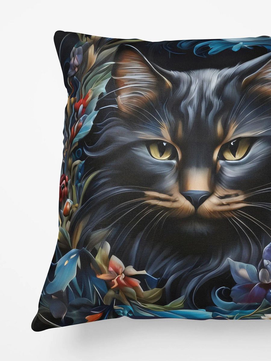 Night Blooms and Feline Dreams Pillow product image (5)