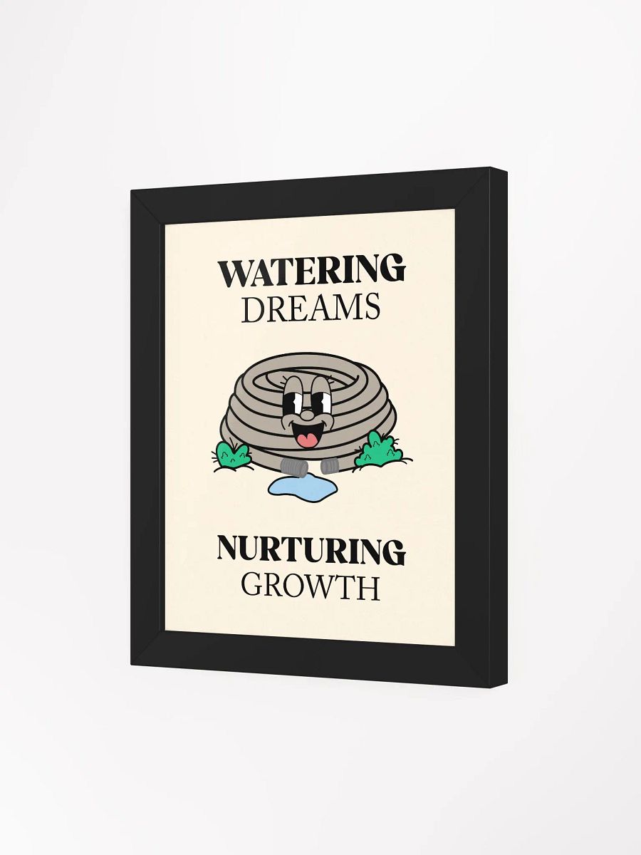 Water Dreams Retro Gardening Water Hose Motivational Quote Framed Wall Art Print product image (36)