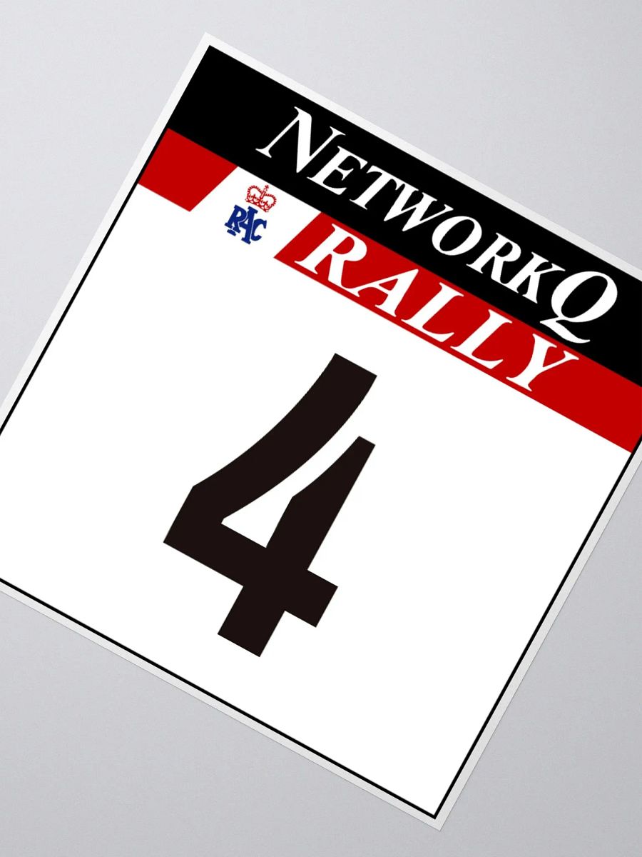 3x3 Sticker / Colin McRae / 1995 NetworkQ RAC Rally Number 4 product image (3)