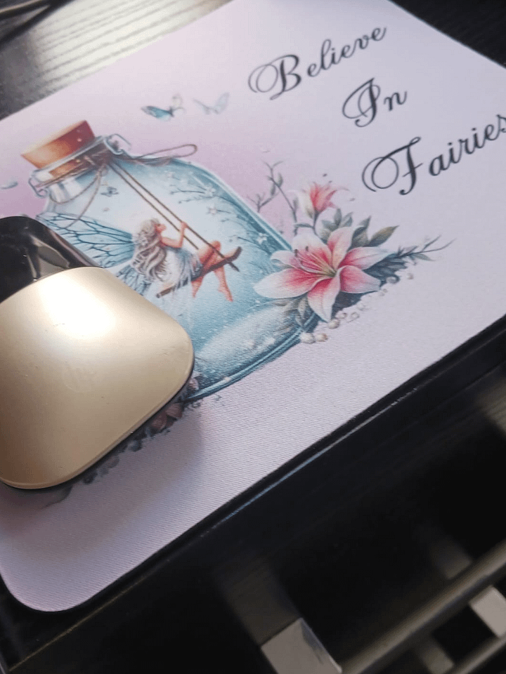 Whimsical Fairy Glass Bottle Mouse Pad product image (1)