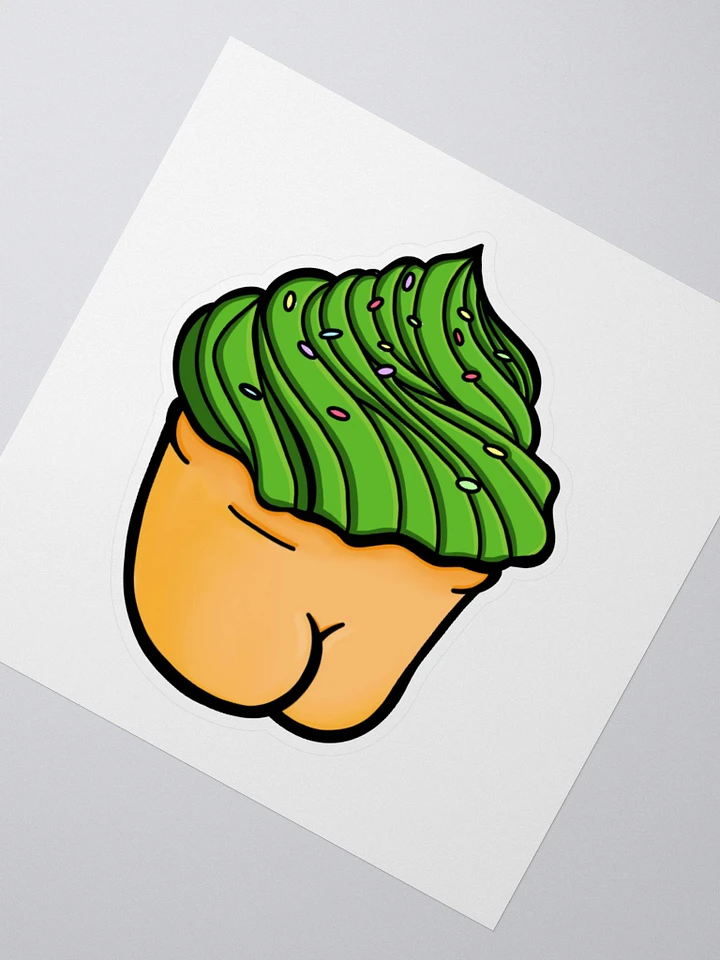 AuronSpectre Cheeky Cupcake Sticker - Green product image (2)