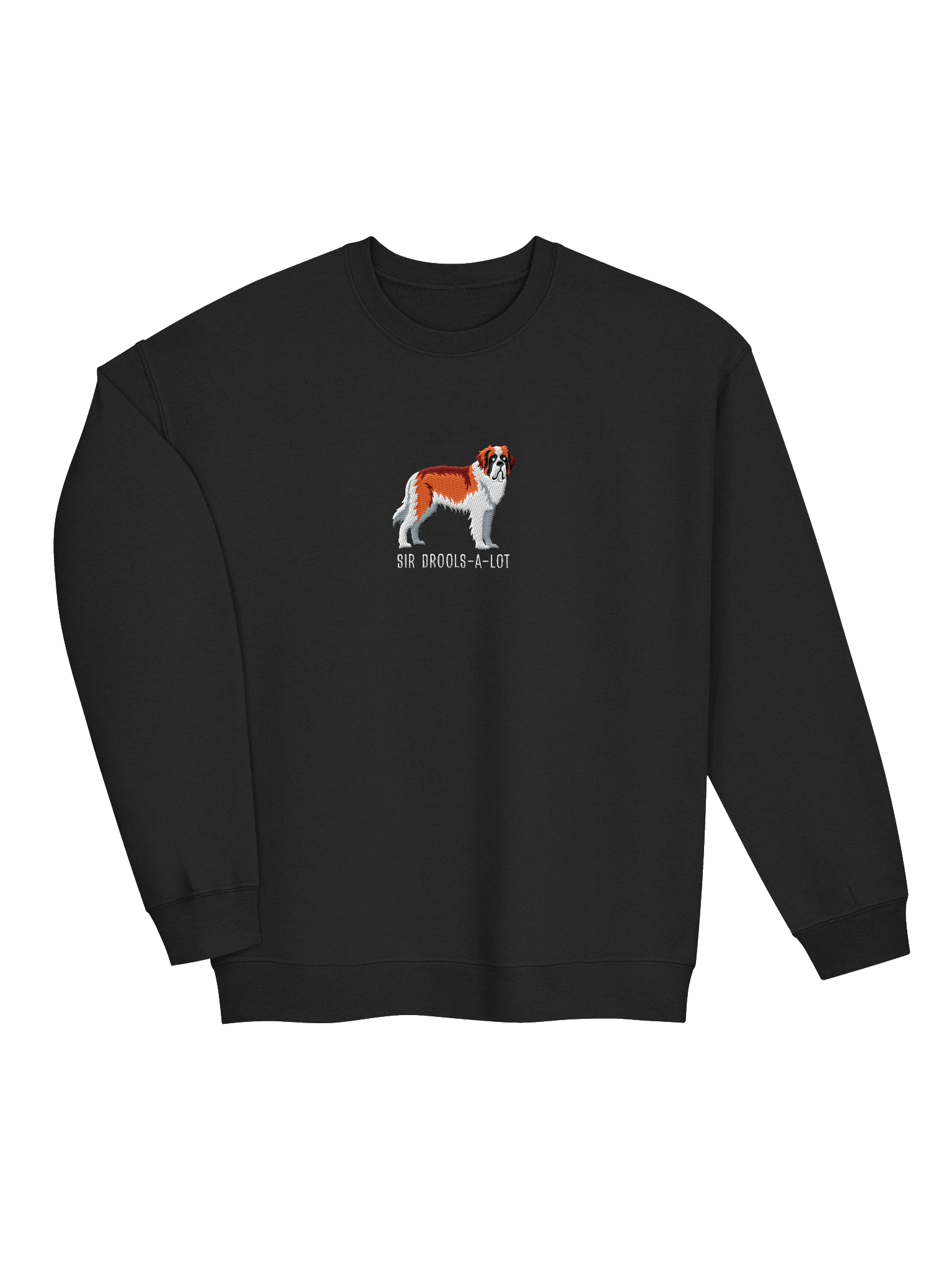 Sir Drools-A-Lot Sweatshirt (Embroidered) of a Saint Bernard(Red & White) product image (13)