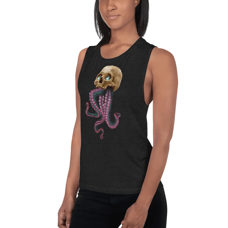 Skull & Tentacles Woman's Muscle Tank by Chori product image (3)