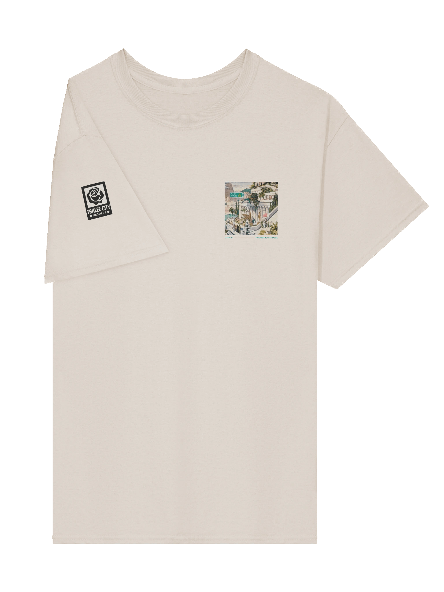 E-Train | 7 Wonders Artwork Front & Sleeve Double Graphic Tee product image (4)