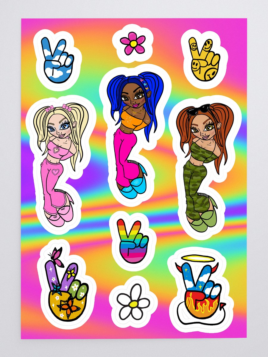 Girlie Pops Sticker Sheet product image (3)