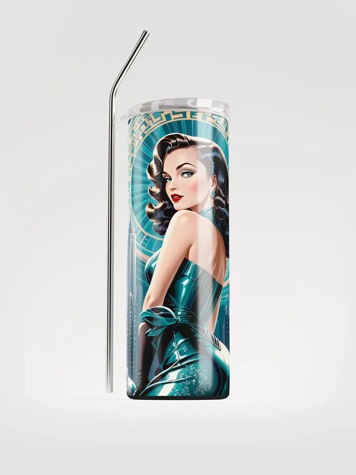 Art Deco Flapper Girl 20 oz Skinny Stainless Steel Tumbler - v3 product image (1)