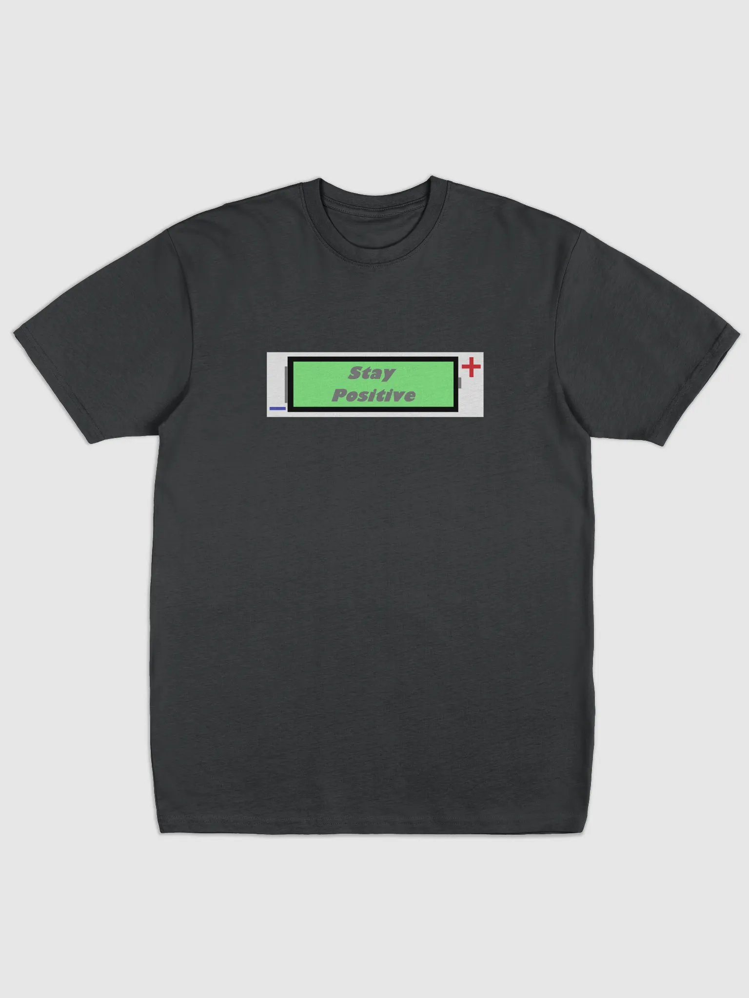 Stay positive battery shirt product image (1)