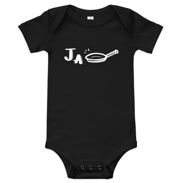 Ja-Pan (White Text) Baby Short Sleeve One Piece product image (1)