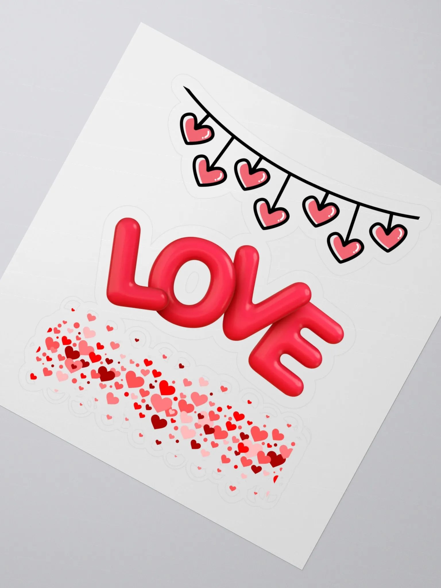 Love Burst Kiss Cut Stickers product image (2)