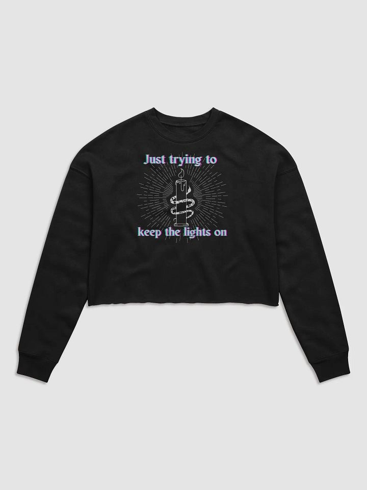"Just Trying to Keep the Lights On" Cropped Sweater product image (1)