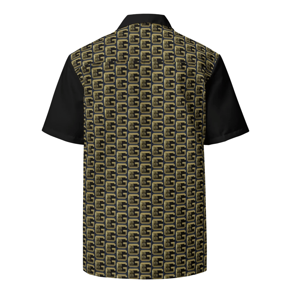 Blue Blessed by God Designer Logo in Back Button-up Shirt product image (1)