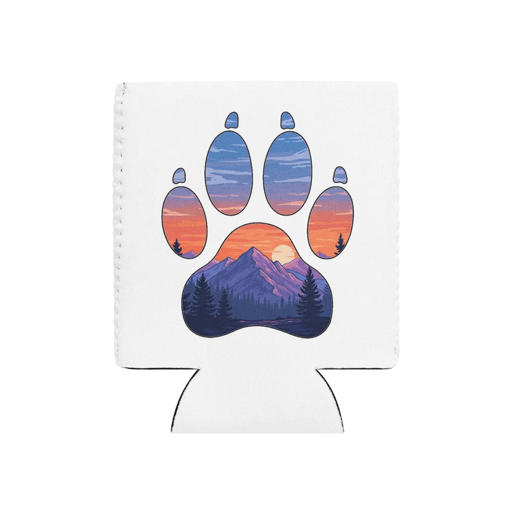 Mountain Adventure White Koozie product image (2)