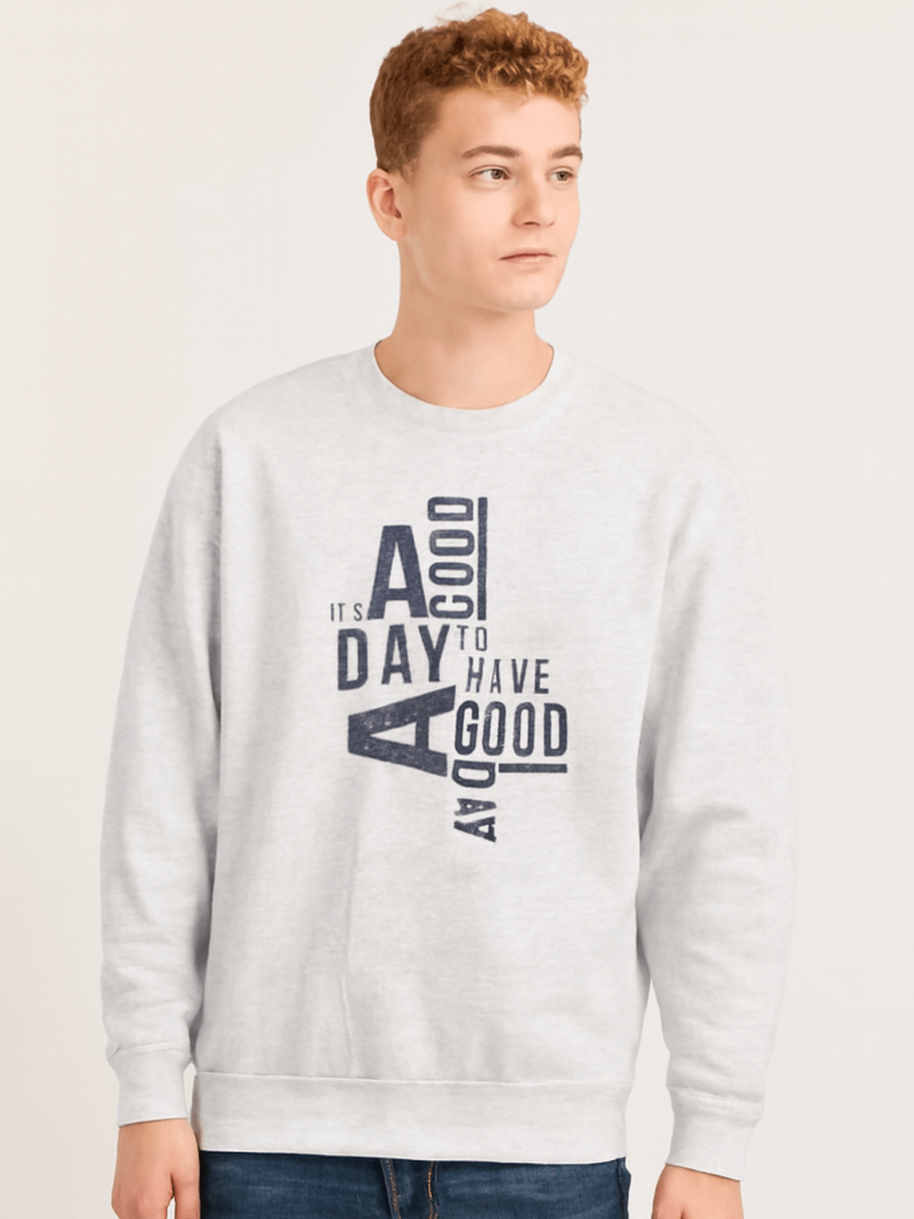 Good Day Typographic Crewneck Sweatshirt product image (4)