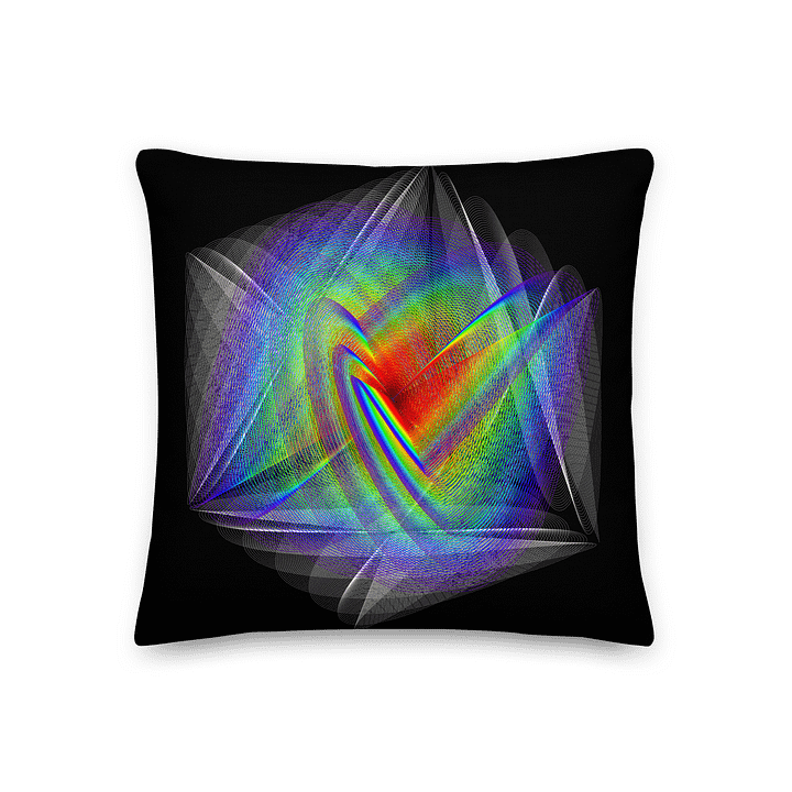 Cubed Oscillations - Lissajous Figures Mathematical Art Pillow product image (2)