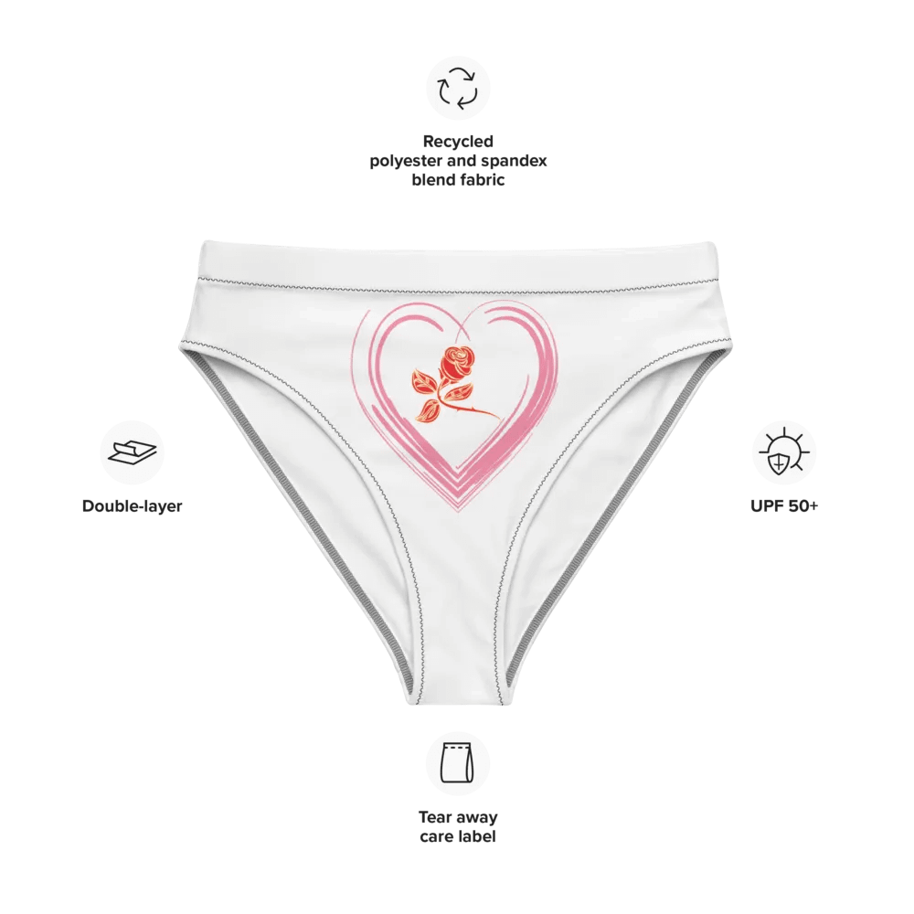 Golden Rose Heart All-Over Print Bikini Bottoms product image (9)