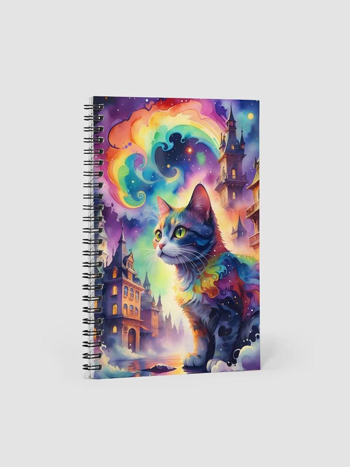 Rainbow Castle Cat Spiral Notebook product image (1)