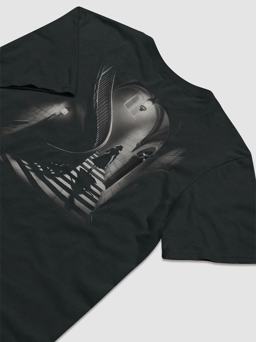 Spiral Staircase Mystery: Elegance in Noir (Womens Tee) product image (7)