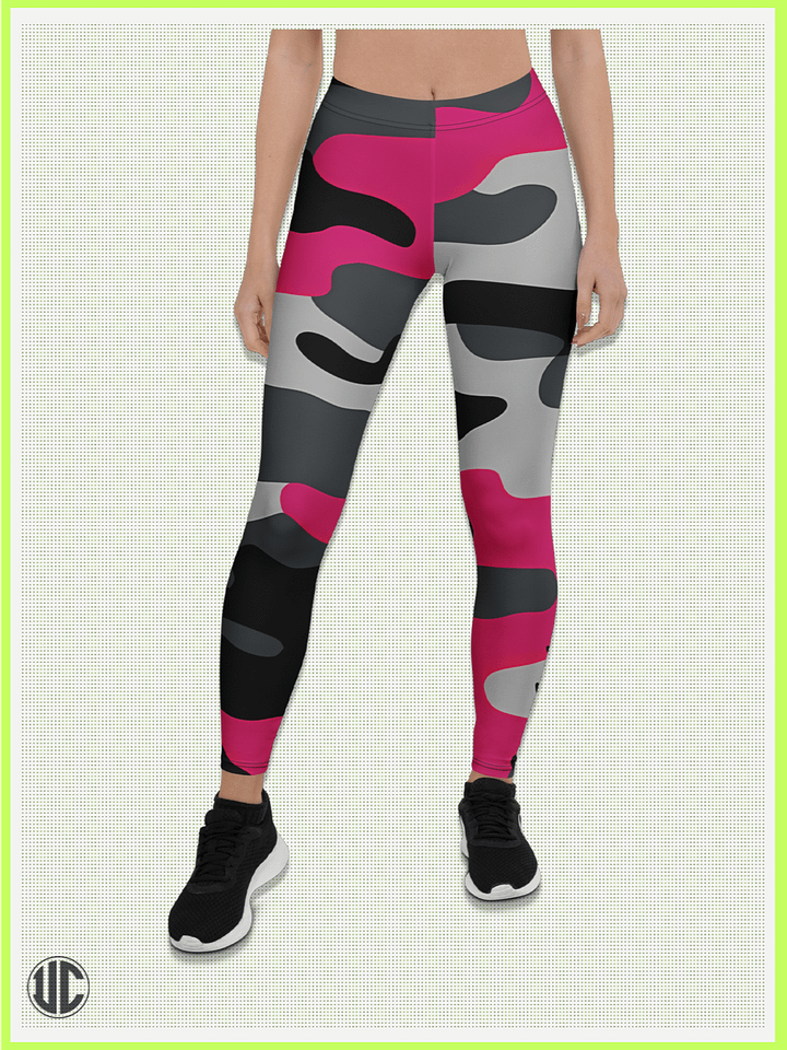 Savage Pink Camo – Women’s Leggings product image (1)