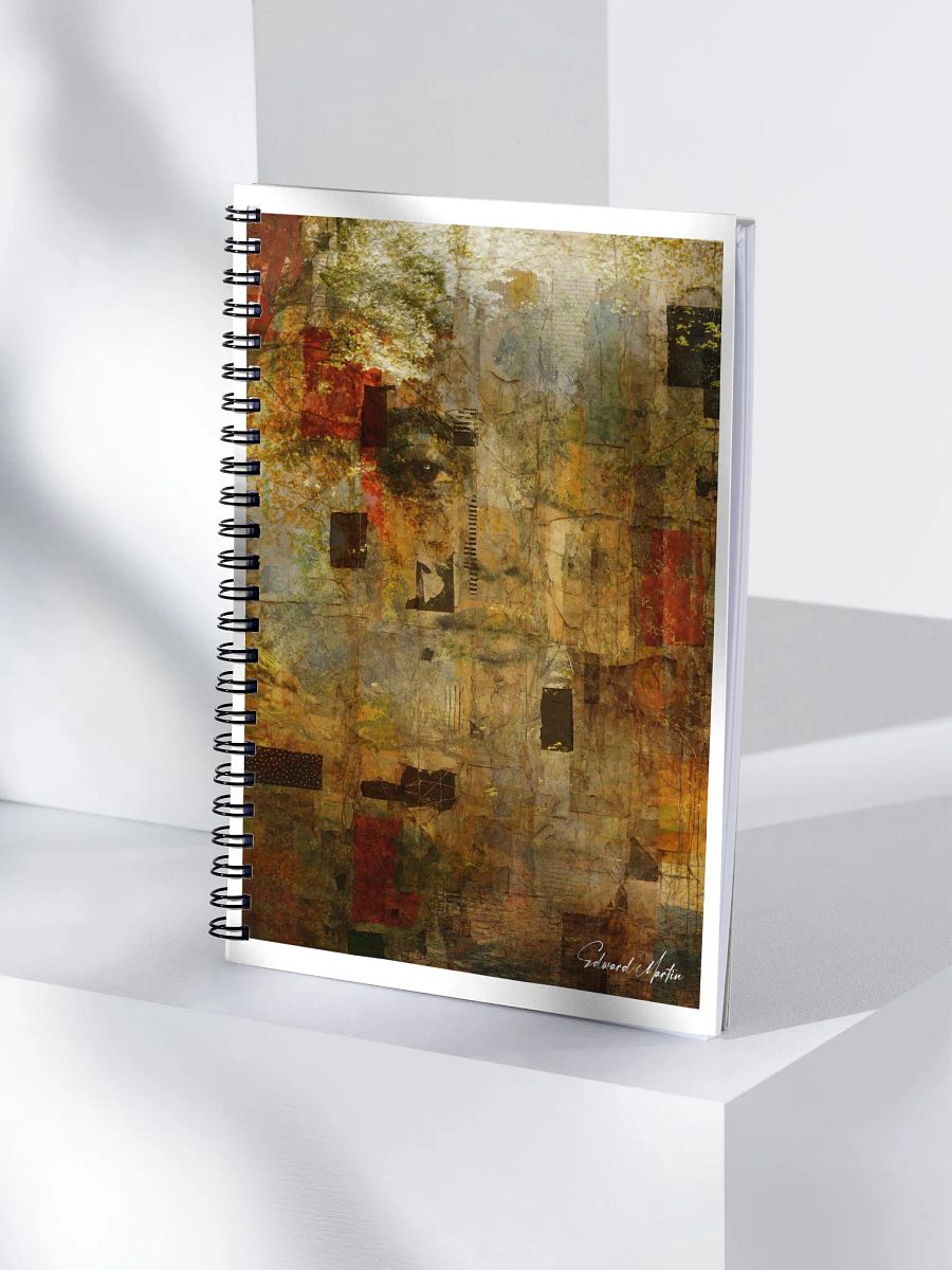 'Withdrawal' by Edward Martin: Mixed Media Collage:Earthy Collage Art Print: Spiral Notebook product image (4)