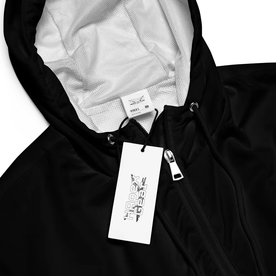 Women's Cropped Windbreaker - Black - White HApex Gear White Logo product image (10)