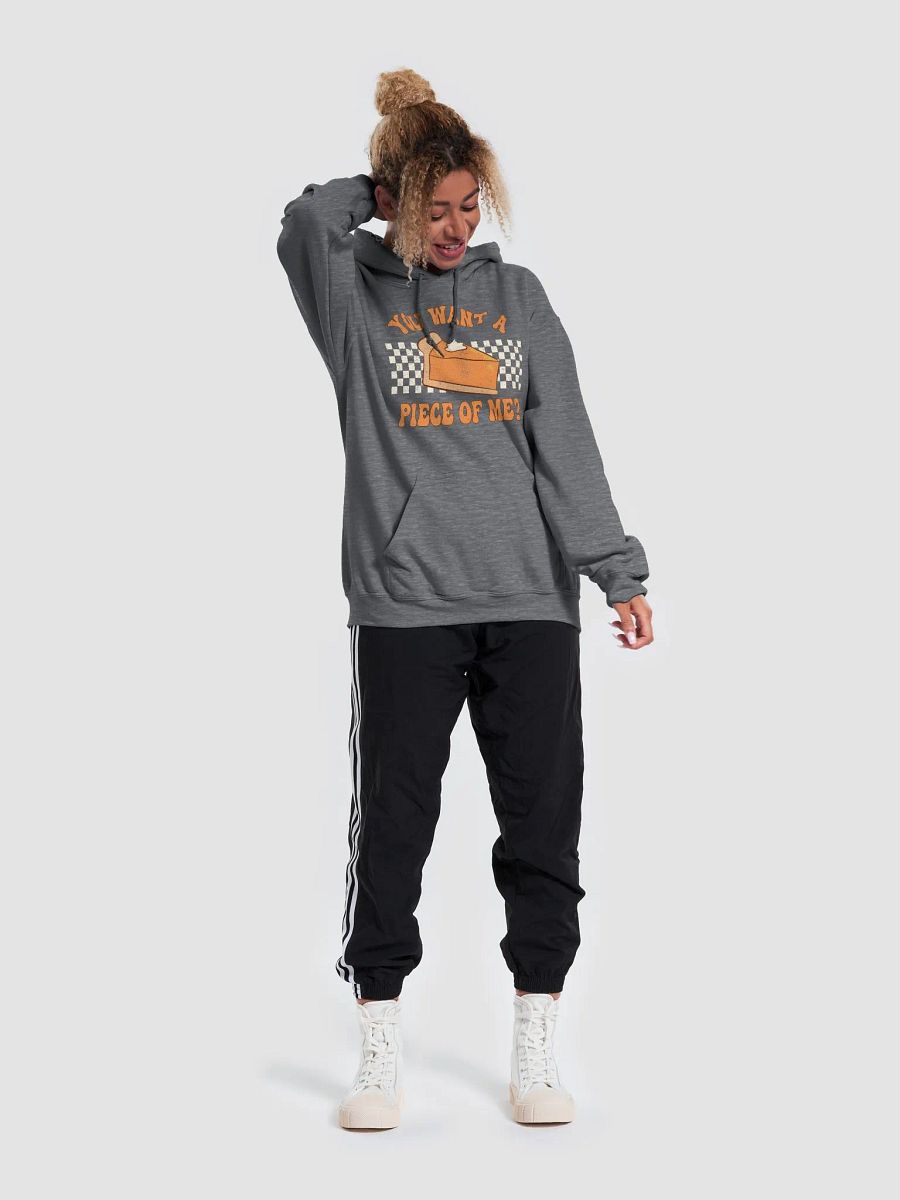You Want a Piece of Me Pumpkin Pie Checkerboard Hooded Sweatshirt | Funny Fall and Halloween Hoodie product image (26)
