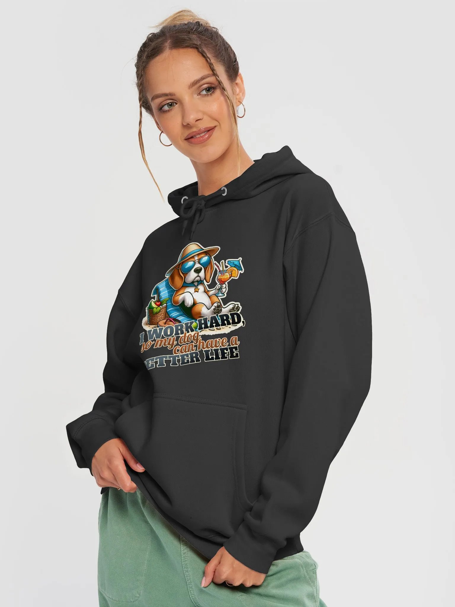 Work Hard - Beagle Beach - Hoodie product image (51)