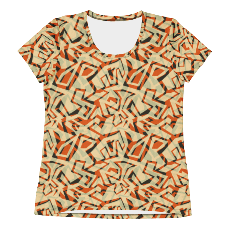 Orange Grunge | Women's Athletic T-Shirt product image (6)