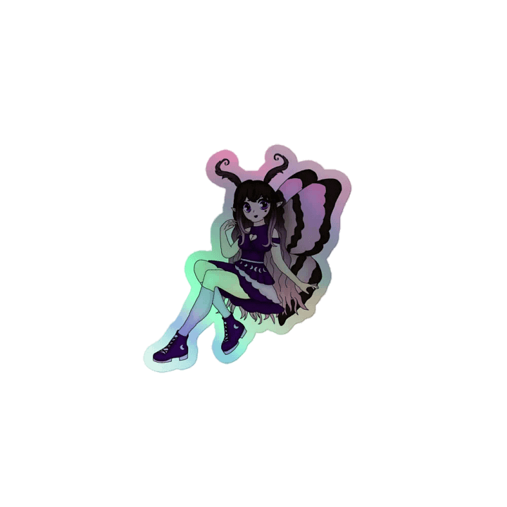 OLD Mystic Moth Fairy Holographic Sticker product image (1)