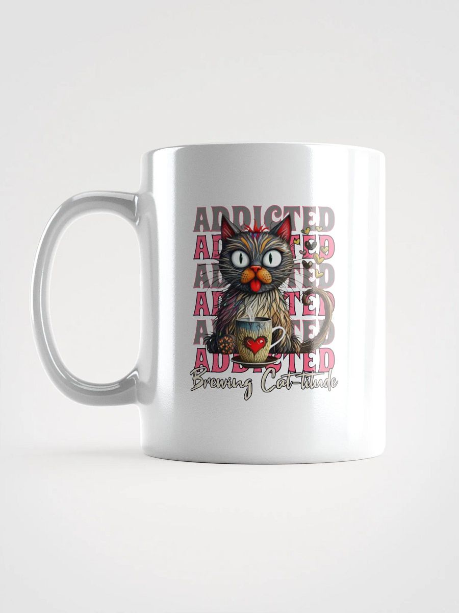 Addicted Brewing Cat-titude White Glossy Mug product image (1)
