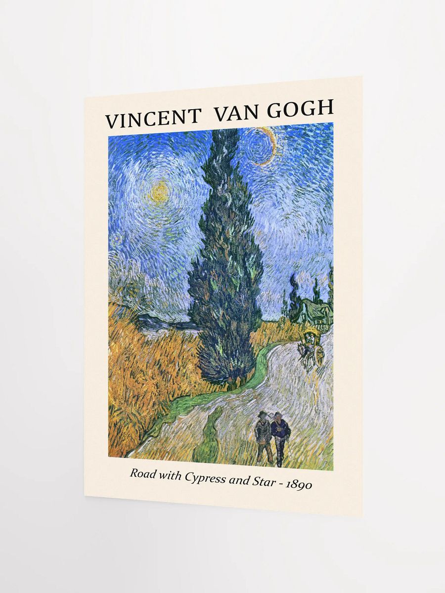 Classic art poster 'Road with Cypress and Star' by Vincent van Gogh product image (8)