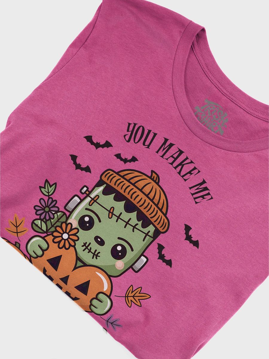Cute Frankenstein Halloween and Pumpkin Heart Tee product image (6)