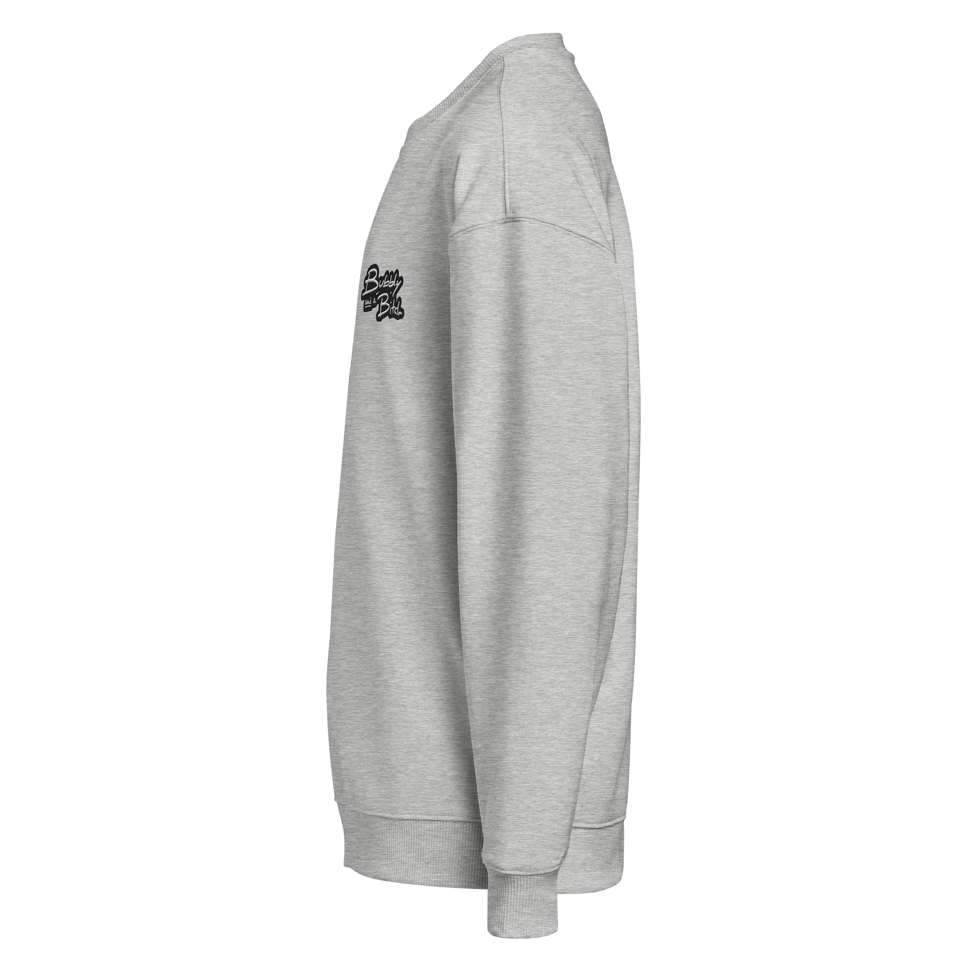 Bubbly and a B (B&W bubble design) organic oversized crewnweck product image (3)