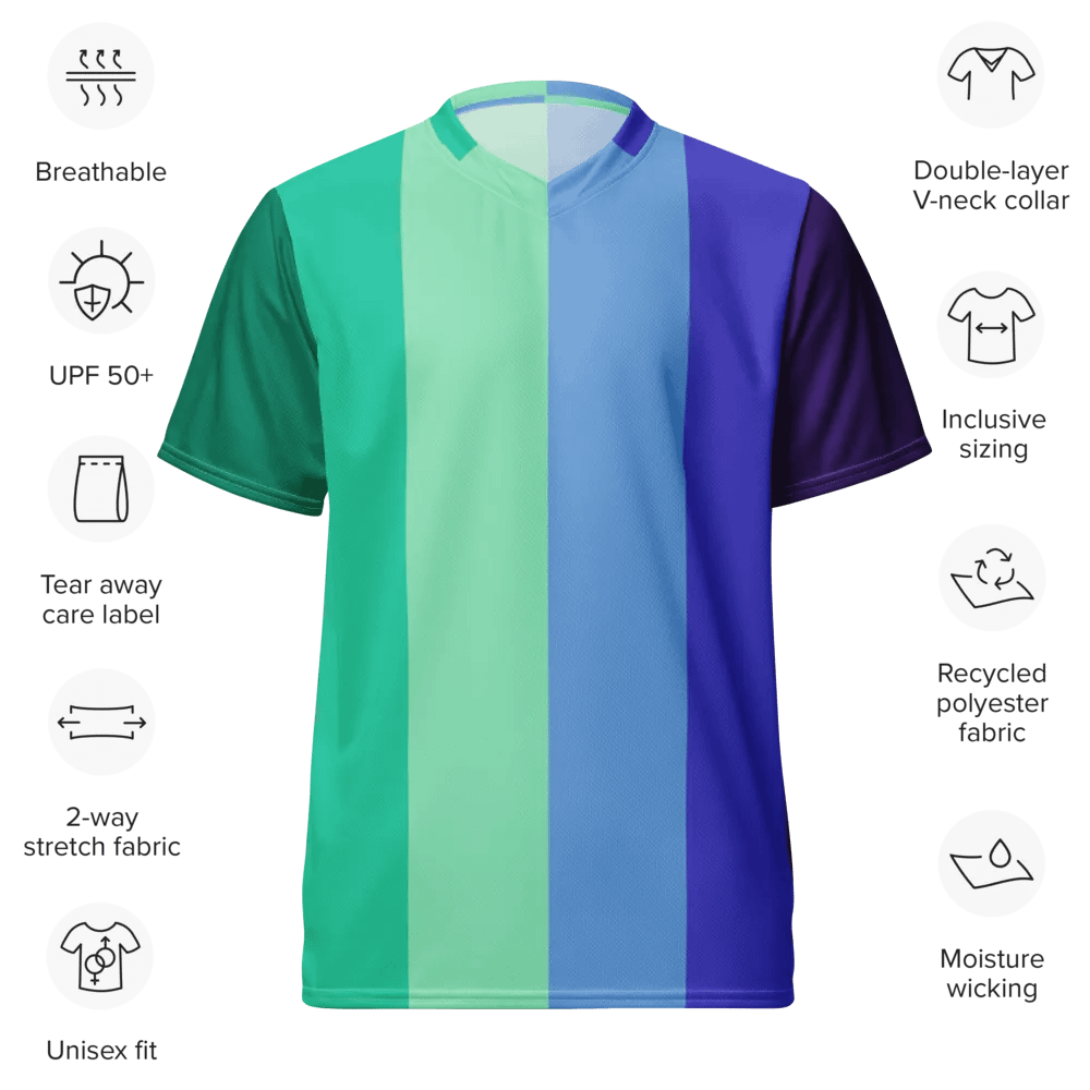 Gay Men's Pride Flag - All-Over Print Jersey product image (9)