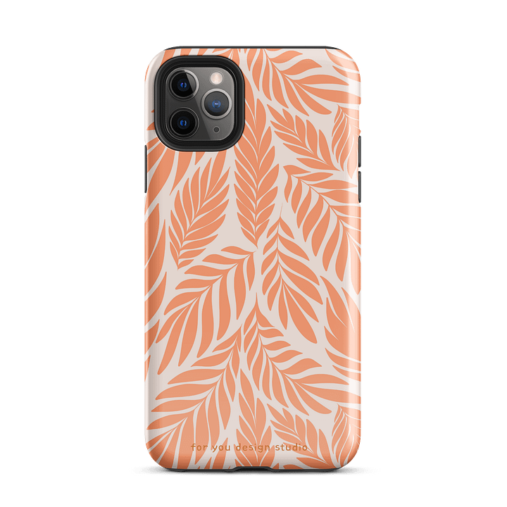 Orange Leaves Symmetry iPhone® Tough Case product image (26)