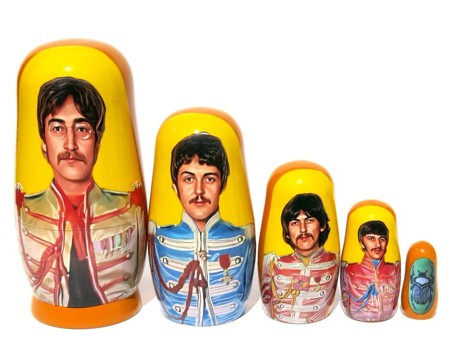The Beatles John Lennon 5 Piece Nesting Doll Set - Handcrafted Stacking Matryoshka Set - FREE U.S. SHIPPING! product image (9)
