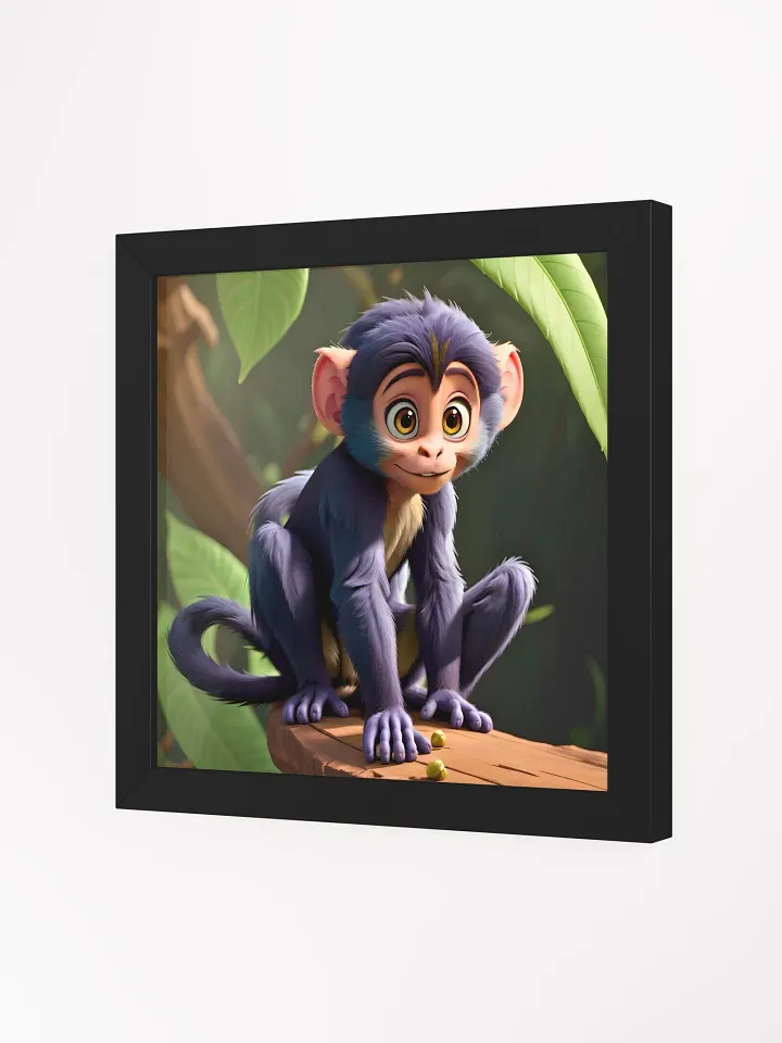 Endangered Species - Mexico - Spider Monkey Eco-Friendly Ayous Wood Framed Poster product image (2)