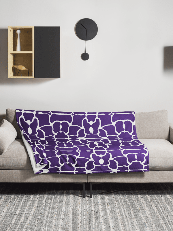 Purple Brick Mosaic Throw Blanket product image (7)