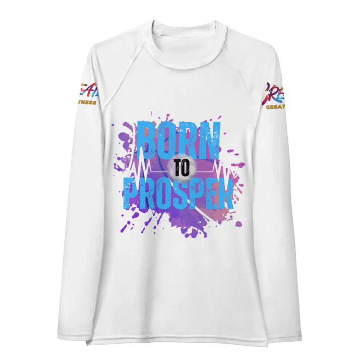 Born to Prosper Vibrant Splatter Rash Guard product image (1)